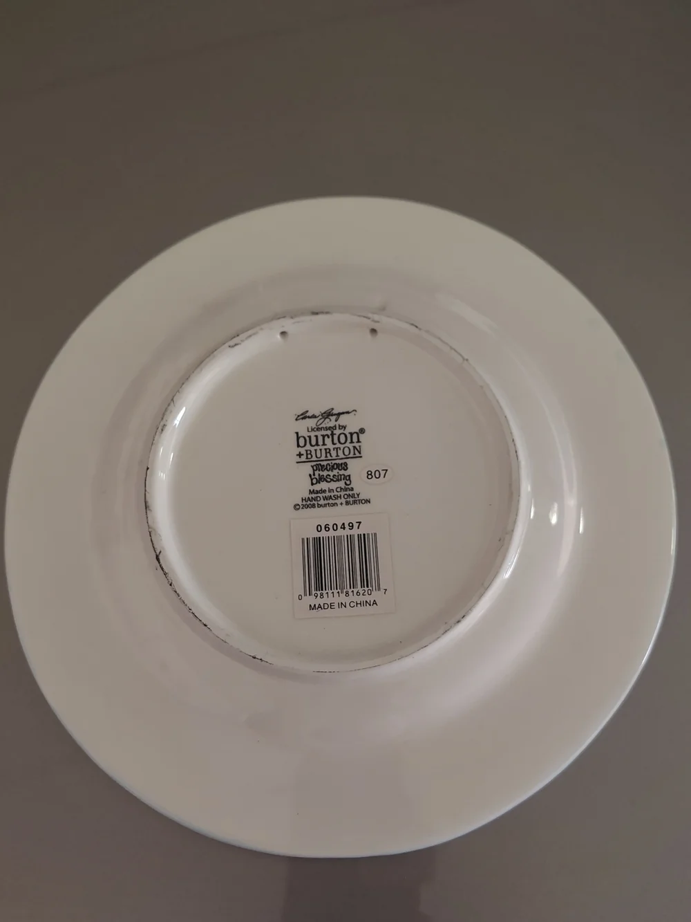 Burton Baby Plate with Blue and Yellow Footprints